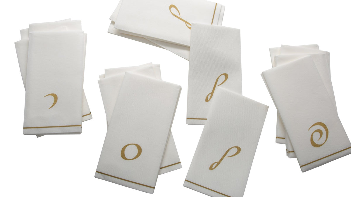 Monogram Hebrew Letter Dinner Paper Napkins Luxe Party NYC