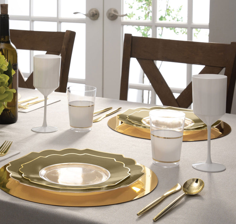 Gold disposable plates shop