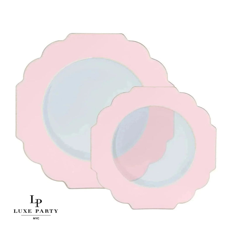 Blush pink paper plates clearance