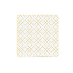 Square Accent Pattern Plastic Plates Square Clear • Gold Pattern Plastic Plates | 10 Plates