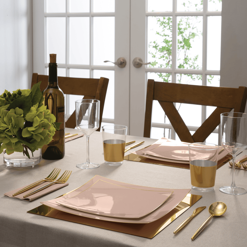 Blush plastic plates outlet