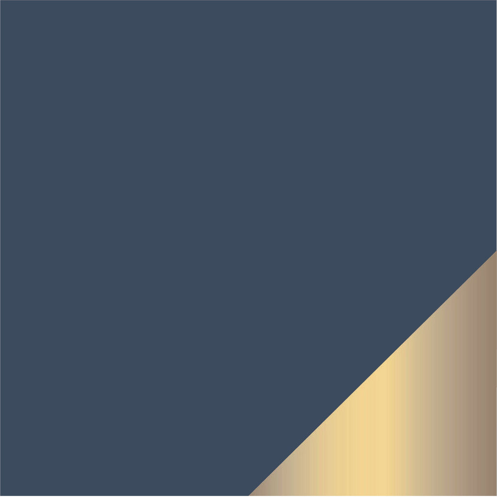 Slate Blue and Gold Plastic Tableware | Luxe Party 