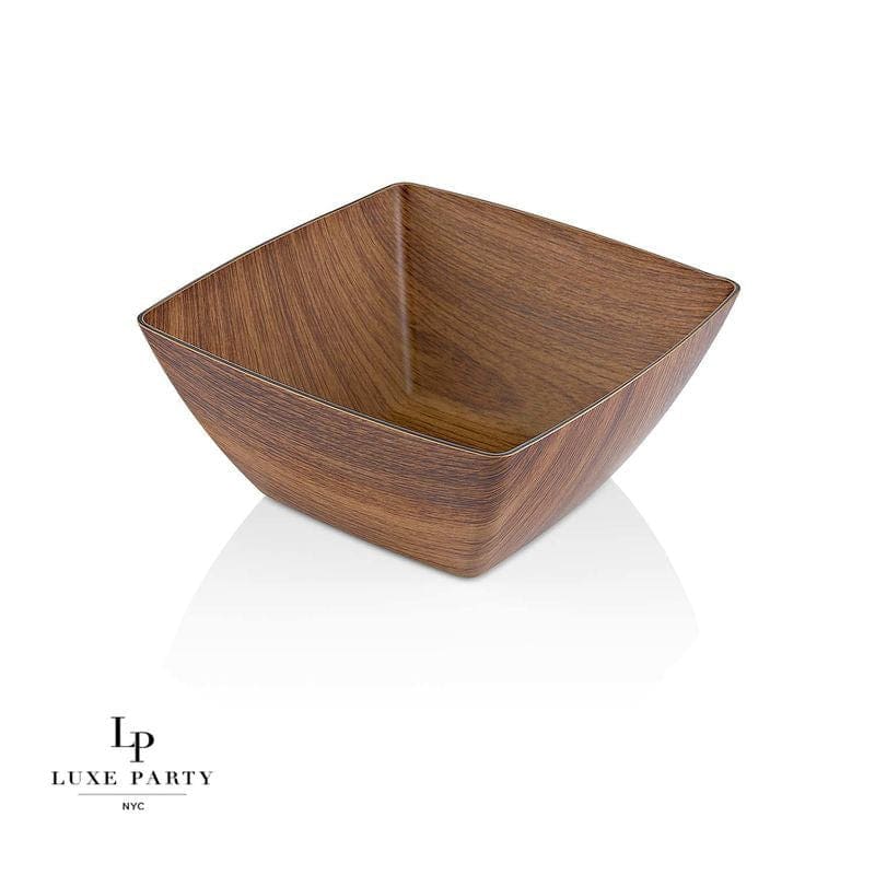 Accent Bowls Soup Bowls 130 Oz. Square Mahogany Heavy Plastic Bowl