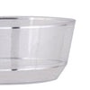 Accent Bowls Soup Bowls 14 Oz. Round Clear • Silver Glitter Plastic Bowls | 10 Pack