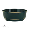 Accent Bowls Soup Bowls 14 Oz. Round Emerald • Gold Plastic Bowls | 10 Pack