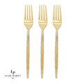 Chic Gold Glitter Plastic Forks | 32 Pieces