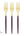 Chic Two Tone Forks Chic Round Purple and Gold Forks | 32 Pieces