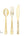 Classic Flatware Cutlery Sets Gold Plastic Cutlery Combo Set | 36 Pieces
