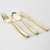 Classic Flatware Cutlery Sets Gold Plastic Cutlery Combo Set | 60 Pieces