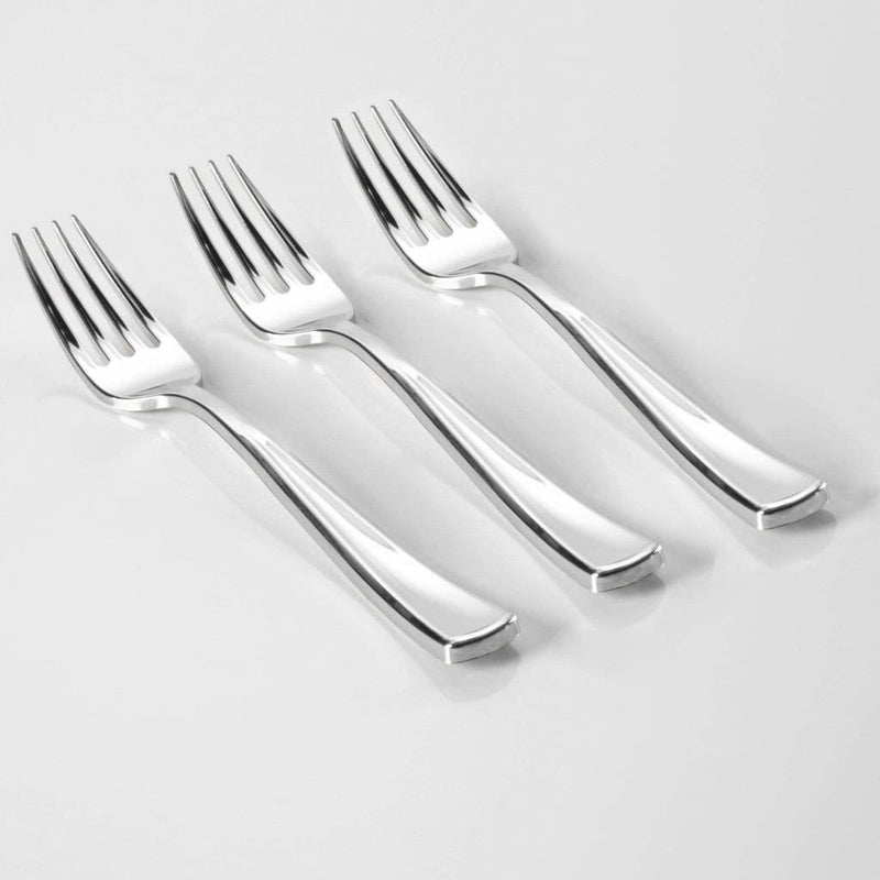 Classic Flatware Forks Classic Design Silver Plastic Forks | 20 Forks