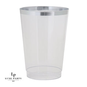 Laura Tumblers Tumblers Laura Ashley 12 Oz Clear Plastic • Silver Plastic Cups | 20 Cups