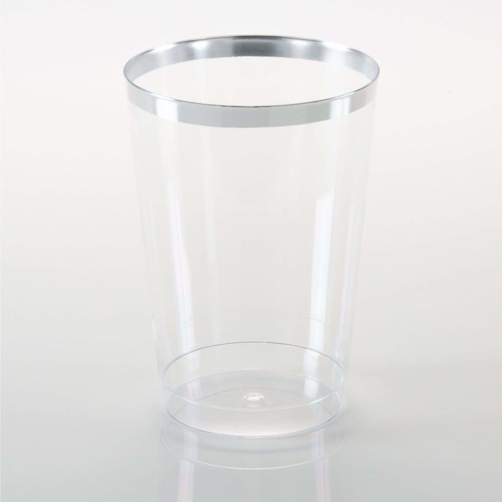Laura Tumblers Tumblers Laura Ashley 9 Oz Clear Plastic • Silver Plastic Cups | 20 Cups