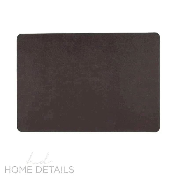 Leather Placemat Placemats Home Details Faux Leather Double Sided Placemat in Dark Brown