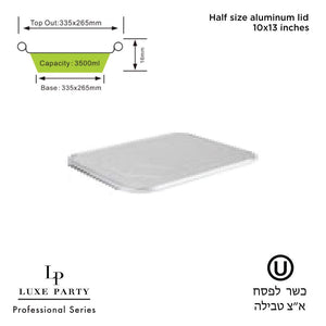 Luxe Party Chargers 100pk Half Size Aluminum Foil Lid 10x13