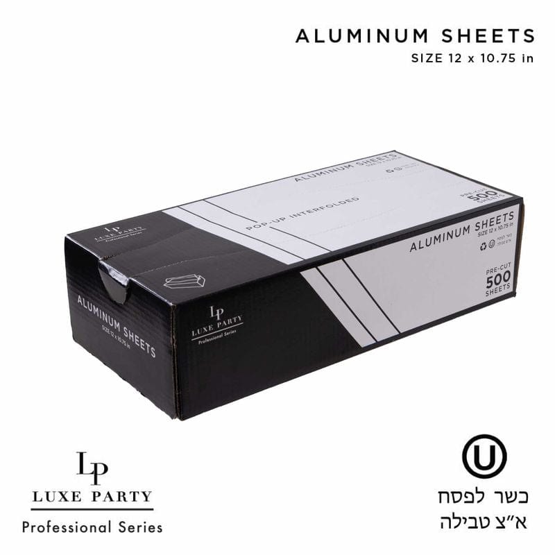 Luxe Party Chargers 6PK Aluminum Foil Pre-Cut Pop-up 500 sheets 13micron