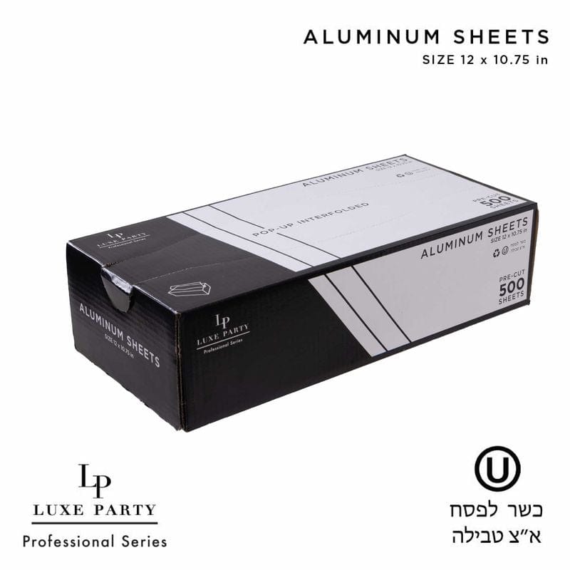 Luxe Party Chargers 6PK Aluminum Foil Pre-Cut Pop-up 500 sheets 13micron