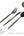 Luxe Party Cutlery Set Matrix Black Plastic Cutlery Set | 30 Pieces