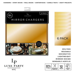 Luxe Party Mirror Chargers 12