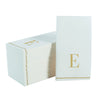 Luxe Party Napkins 14 Guest Napkins - 4.25" x 7.75" Letter E Gold Monogram Paper Disposable Dinner Napkins | 14 Napkins