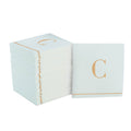 Letter C White and Gold  Monogram Cocktail Paper Disposable Napkins | 16 Napkins