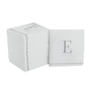 Luxe Party Napkins 16 Cocktail Napkins - 5" x 5" Letter E Silver Monogram Cocktail Paper Disposable Napkins | 16 Napkins