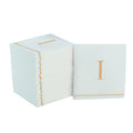 Letter I White and Gold Monogram Cocktail Paper Disposable Napkins | 16 Napkins