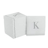 Luxe Party Napkins 16 Cocktail Napkins - 5" x 5" Letter K Silver Monogram Cocktail Paper Disposable Napkins | 16 Napkins