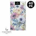Pretty Floral Paper Dinner Napkins | 40 Napkins
