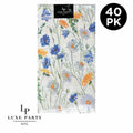 Wild Flowers Paper Dinner Napkins | 40 Napkins