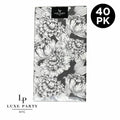 Black and White Paper Dinner Napkins | 40 Napkins