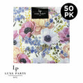 Pretty Floral Paper Lunch Napkins | 50 Napkins