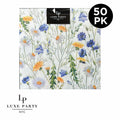 Wild Flowers Paper Lunch Napkins | 50 Napkins