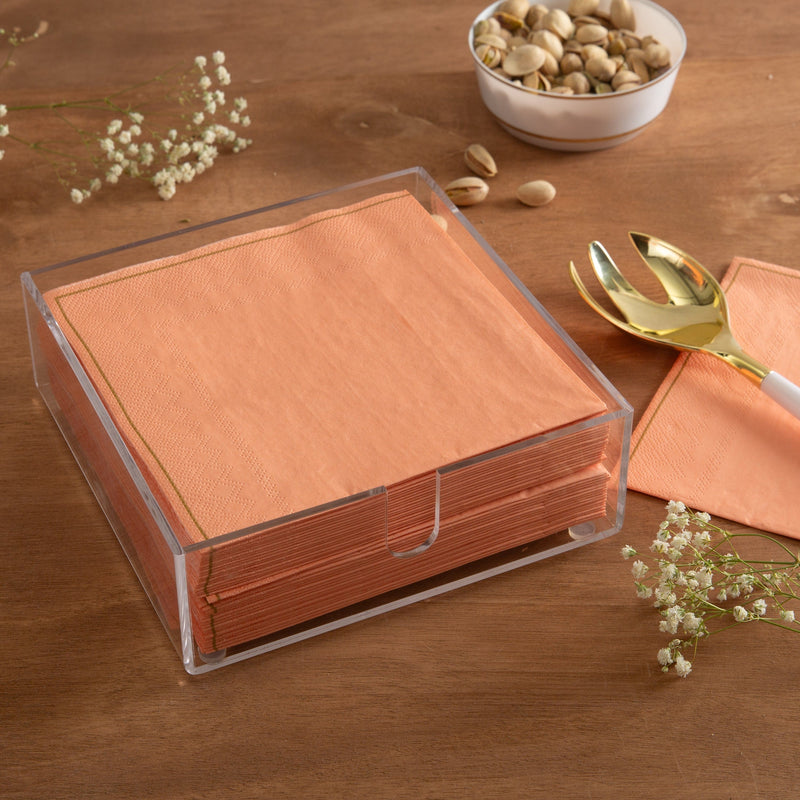 Kordory Acrylic Napkin Holder - Clear Tabletop Organizer For Paper Napkins, Modern Kitchen Or Dining Decor