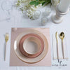 Luxe Party NYC Chargers 12" Rose Gold Square Light Weight Mirror Charger Plate | 1 Charger