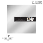 Luxe Party NYC Chargers 12" Silver Square Light Weight Mirror Charger Plate | 1 Charger