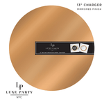 Luxe Party NYC Chargers 13" Bronze Round Light Weight Mirror Charger Plate | 1 Charger