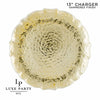 Luxe Party NYC Chargers 13" Gold Hammered Round Plastic Charger Plate | 1 Charger