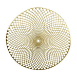 Luxe Party NYC Chargers 15" Gold Round Vinyl Placemat  | 1 Placemat
