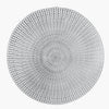 Luxe Party NYC Chargers 16" Woven Silver Round Vinyl Placemat  | 1 Placemat