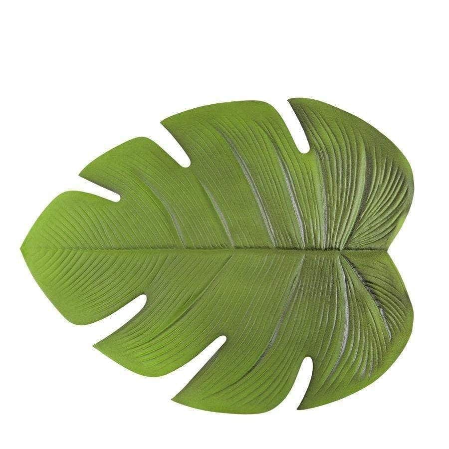 Luxe Party NYC Chargers Green Palm Leaf Printed Vinyl Placemat | 1 Charger