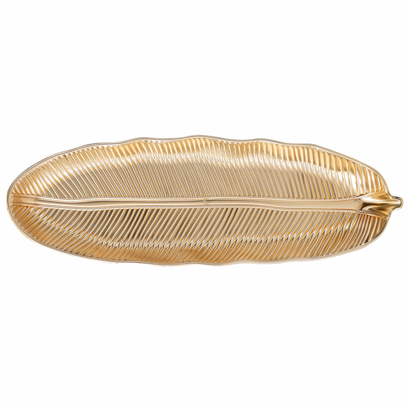 Luxe Party NYC Chargers Leaf Gold Plastic Charger Plate | 1 Charger