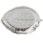 Luxe Party NYC Chargers Leaf Silver Plastic Charger Plate | 1 Charger