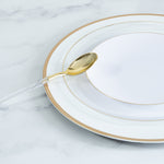 Luxe Party NYC Chargers White and Gold Plastic Charger Plate | 1 Charger