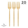 Luxe Party NYC Chic Forks Solid Round Gold Forks | 20 Pieces