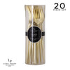 Luxe Party NYC Chic Forks Solid Round Gold Forks | 20 Pieces