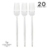 Luxe Party NYC Chic Forks Solid Round Silver Forks | 20 Pieces