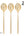 Luxe Party NYC Chic Spoons Solid Round Gold Spoons | 20 Pieces