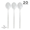 Luxe Party NYC Chic Spoons Solid Round Silver Spoons | 20 Pieces