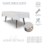 Luxe Party NYC Clear Tablecloths 54" x 54" Premium Clear Vinyl Tablecloth Table Cover Protector