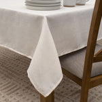 Luxe Party NYC Clear Tablecloths Premium Off White Waterproof Polyester Tablecloth